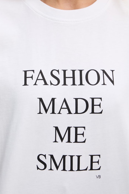 Victoria Beckham t-shirt damski bawełniany 1226JTS007458A biały