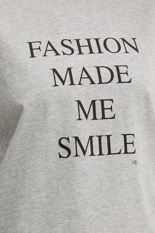 Victoria Beckham Tričko ženské bavlněné 1226JTS007458A šedá