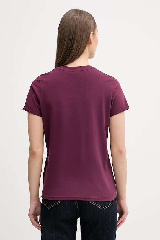 Ρούχα U.S. Polo Assn. T-shirt γυναικείο βαμβακερό CREW NECK WUP0634 μωβ