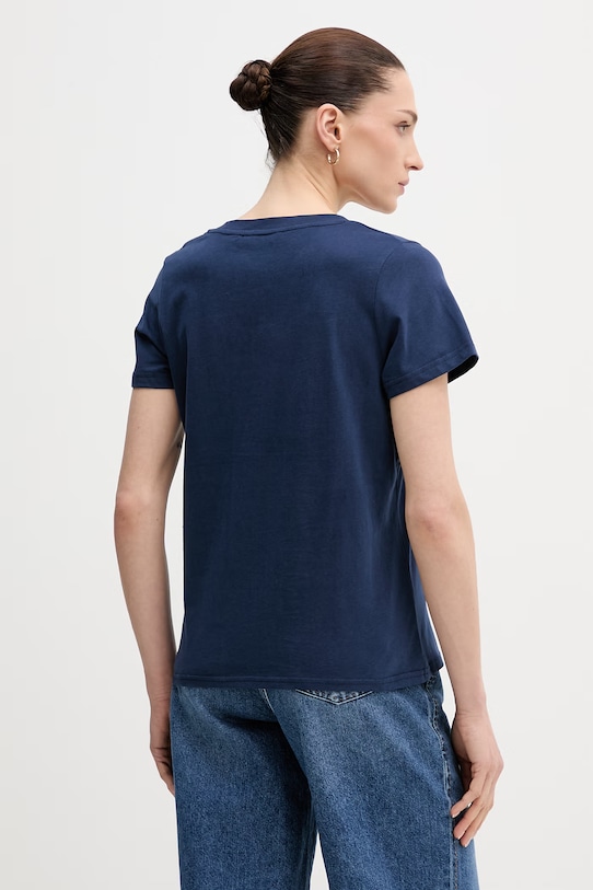 Ρούχα Βαμβακερό μπλουζάκι U.S. Polo Assn. V-NECK WUP0635 σκούρο μπλε