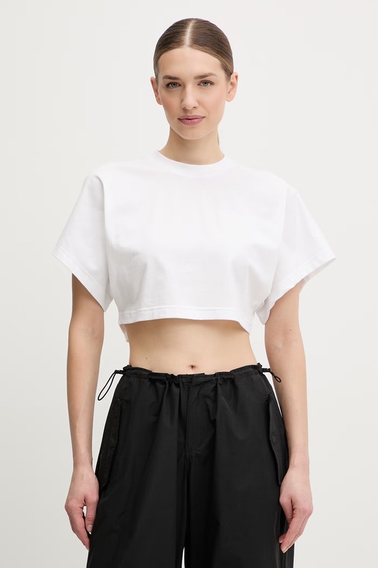 Under Armour t-shirt bawełniany bawełna biały 6009677