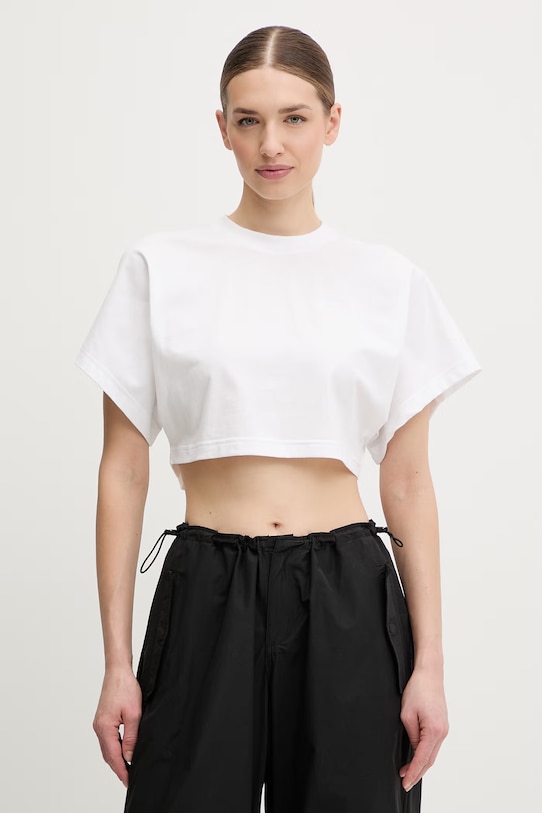 Памучна тениска Under Armour свободна бял 6009677