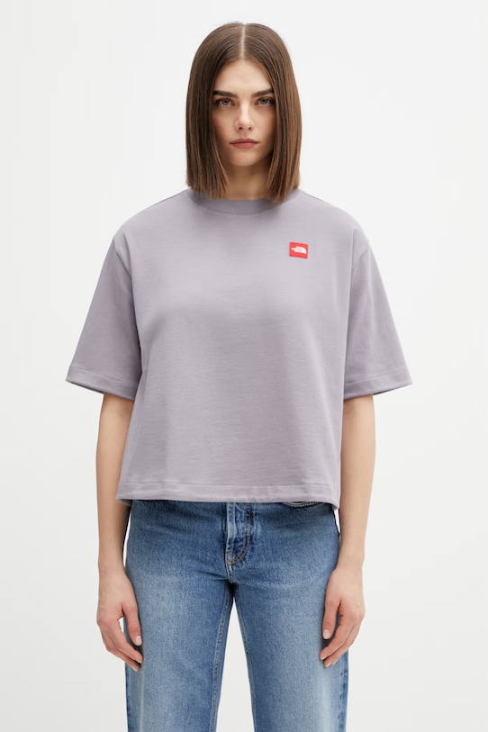 The North Face dámske bavlnené tričko Redbox fialová NF0A8EG6G7O1