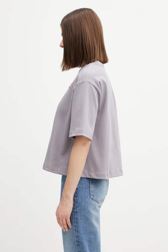 The North Face Redbox t-shirt damski bawełniany NF0A8EG6G7O1 fioletowy SS26