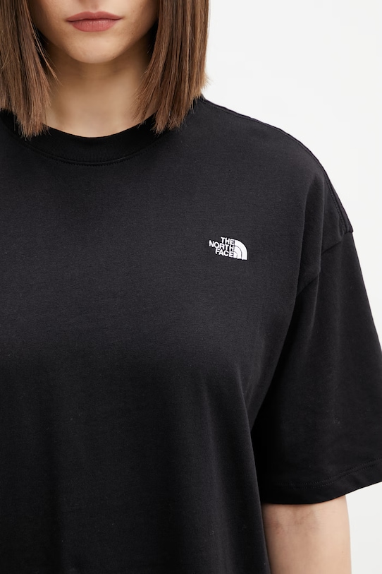 The North Face Essential Simple Dome t-shirt oversize bawełniany damski czarny NF0A8EVXJK31