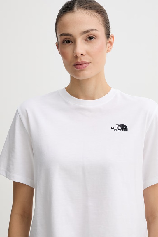 The North Face t-shirt damski bawełniany Evolution Simple Dome biały NF0A8FDHFN41