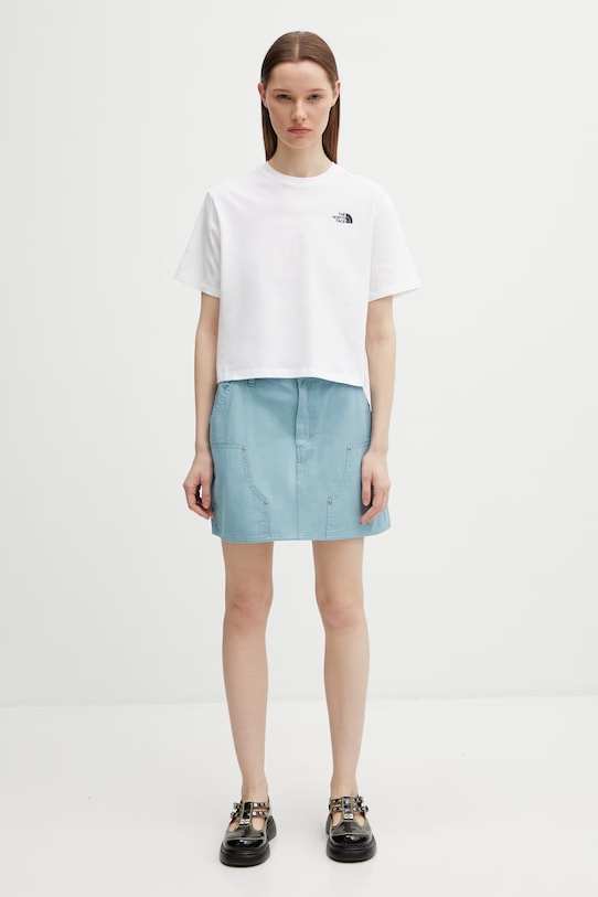 The North Face Evolution Simple Dome t-shirt damski bawełniany NF0A8FDHFN41 biały