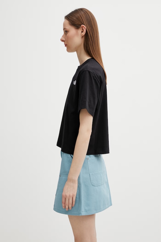 The North Face Evolution Simple Dome t-shirt basic bawełniany damski NF0A8FDHJK31 czarny SS26