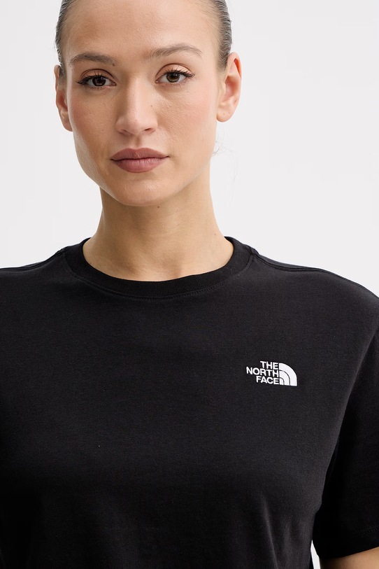 The North Face t-shirt basic damski bawełniany Evolution Simple Dome czarny NF0A8FDHJK31