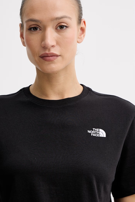 The North Face t-shirt basic damski bawełniany Evolution Simple Dome czarny NF0A8FDHJK31