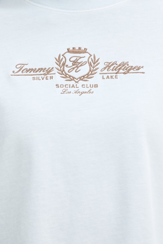 Tommy Hilfiger tričko dámske bavlnené WW0WW48713 modrá