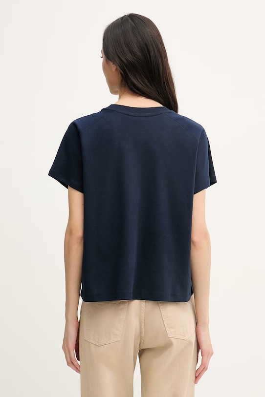 Odjeća Tommy Hilfiger majica za žene od pamuka WW0WW50787 mornarsko plava