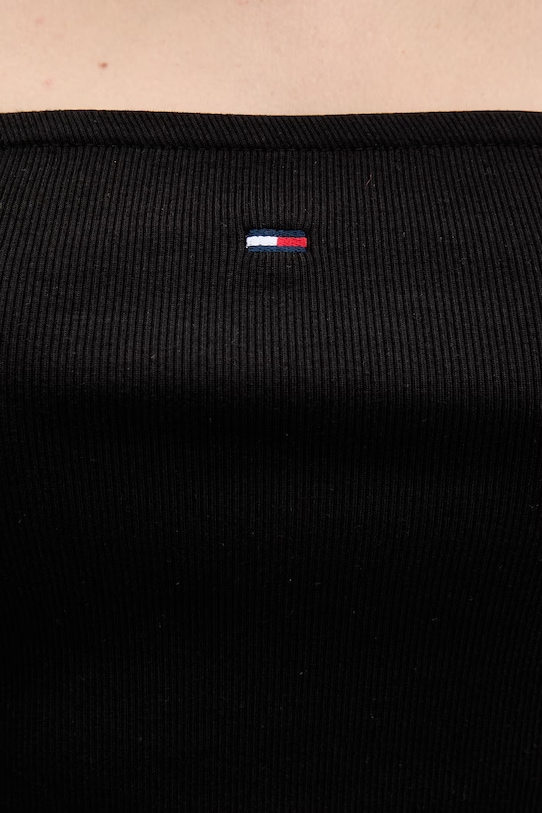 Tommy Jeans top damski z bawełną DW0DW22263 czarny
