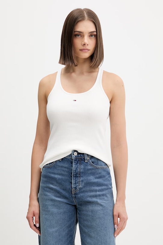 Tommy Jeans bokserka damska bawełniana z elastanem beżowy DW0DW22264