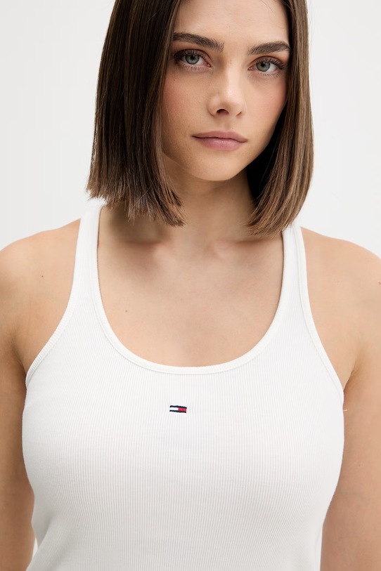 Tommy Jeans bokserka damska bawełniana z elastanem beżowy DW0DW22264