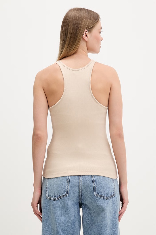 Odzież Tommy Jeans bokserka damska bawełniana z elastanem DW0DW22264 beżowy