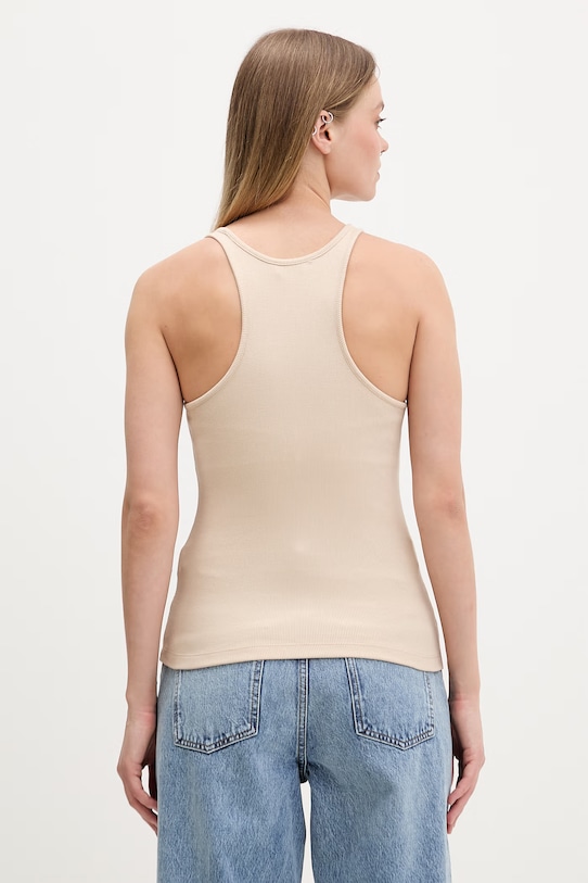 Odzież Tommy Jeans bokserka damska bawełniana z elastanem DW0DW22264 beżowy