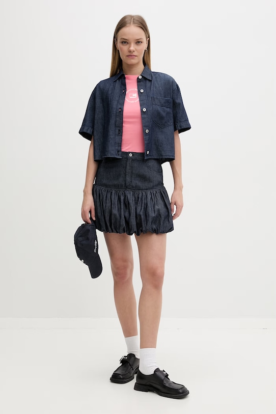 Tommy Jeans alap női pamut DW0DW22273 rózsaszín SS26