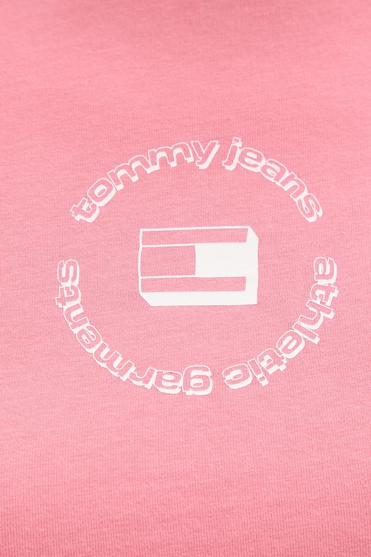 Tommy Jeans alap női pamut DW0DW22273 rózsaszín