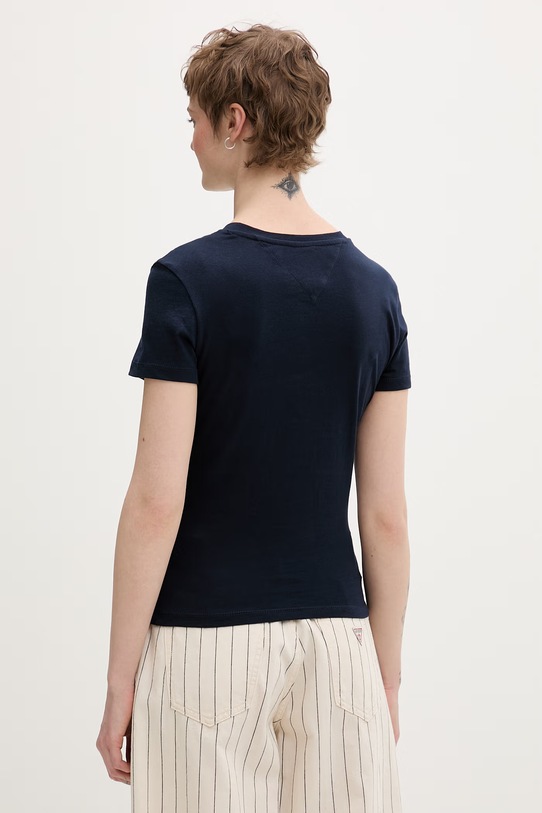 Odzież Tommy Jeans t-shirt basic damski bawełniany DW0DW22273 granatowy