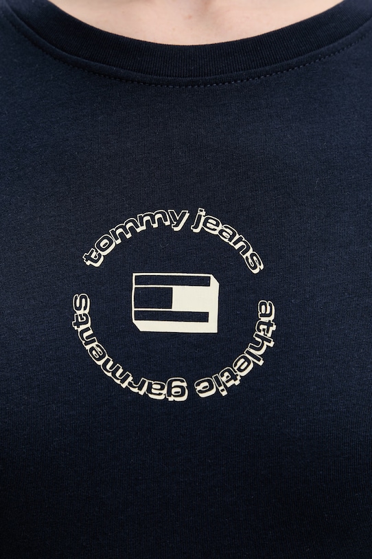 Tommy Jeans t-shirt basic damski bawełniany DW0DW22273 granatowy