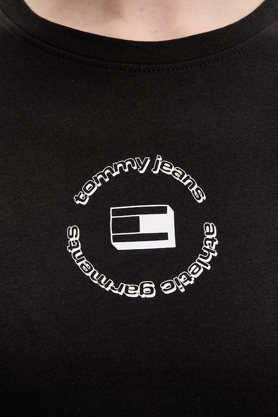 Tommy Jeans t-shirt basic damski bawełniany DW0DW22273 czarny