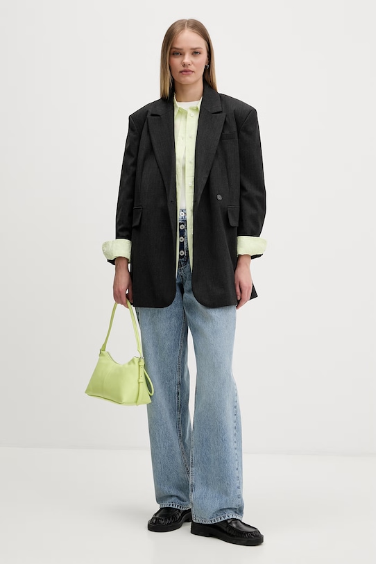 Tommy Jeans top damski bawełniany z elastanem DW0DW22280 biały SS26