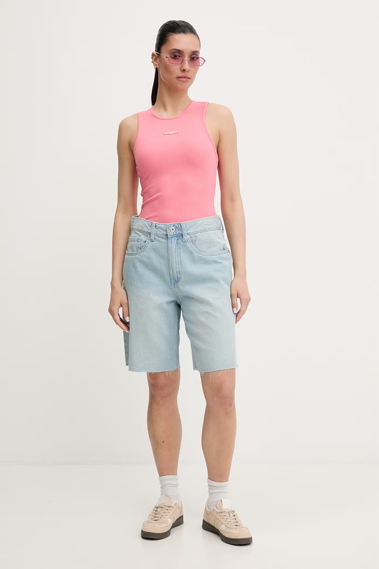 Tommy Jeans top damski DW0DW22282 różowy SS26