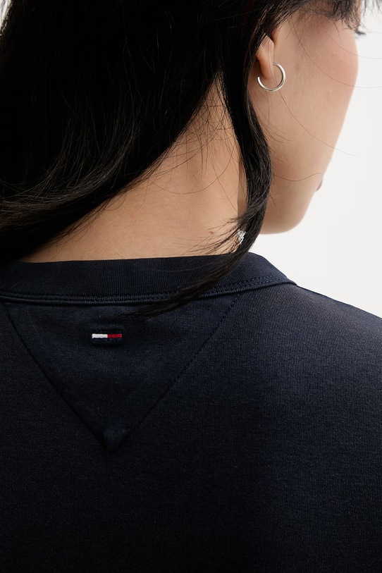 Tommy Jeans t-shirt basic damski bawełniany DW0DW22302 granatowy