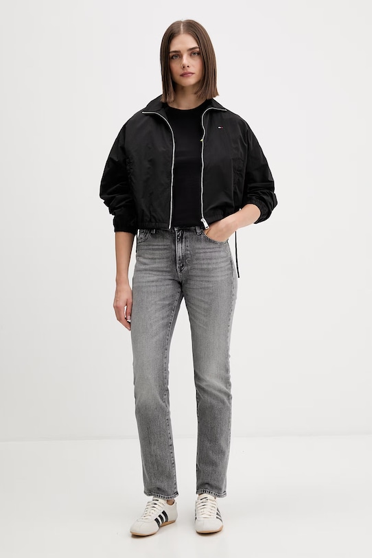 Tommy Jeans тениска дамска от памук DW0DW22310 черен SS26