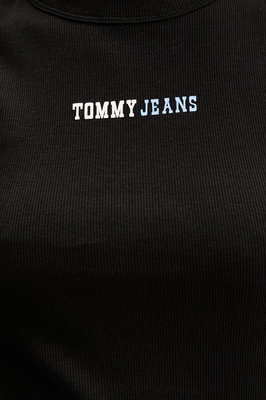 Tommy Jeans top pentru femei, din bumbac cu elastan DW0DW22577 negru