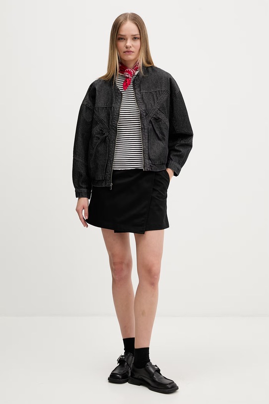 Tommy Jeans t-shirt damski bawełniany z elastanem DW0DW22782 czarny SS26