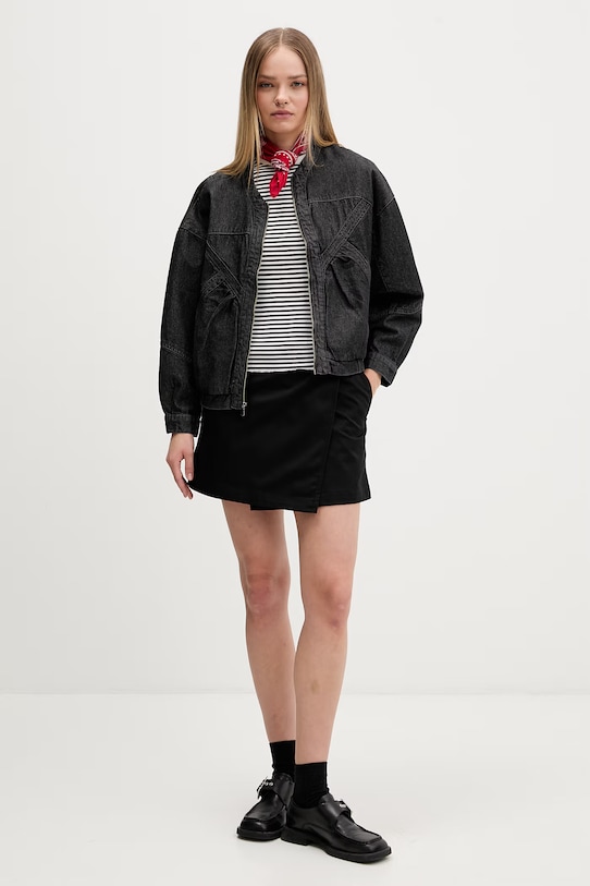 Tommy Jeans t-shirt damski bawełniany z elastanem DW0DW22782 czarny SS26