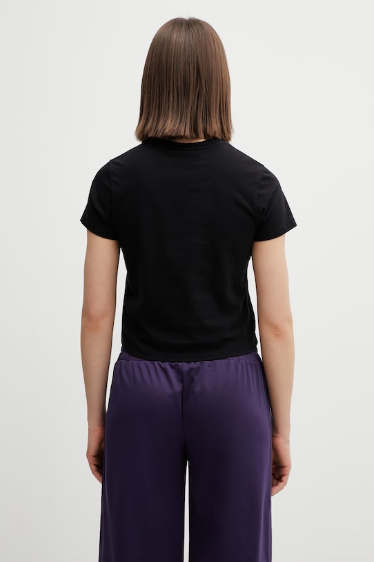 Odzież Maison Kitsuné t-shirt bawełniany Baby Tee QW00100KJ7026 czarny