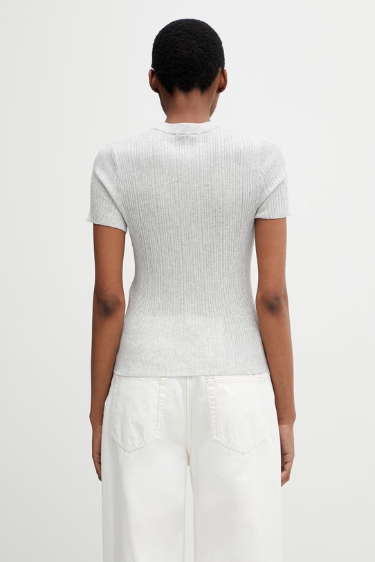 Odzież Maison Kitsuné Baby Fox T-shirt z bawełną damski QW00806KT1195 szary