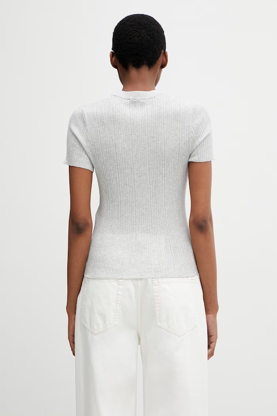 Odzież Maison Kitsuné Baby Fox T-shirt z bawełną damski QW00806KT1195 szary