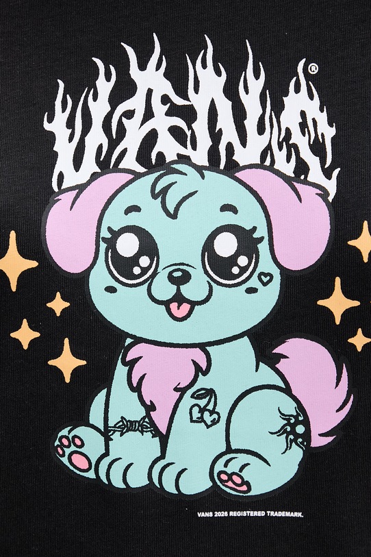 Vans T-shirt damski bawełniany VN000W24BLK1 czarny