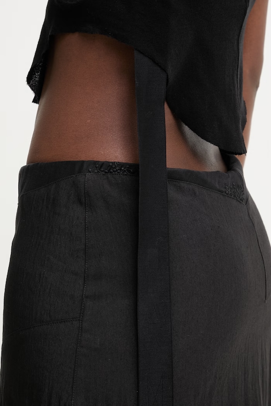 Rick Owens DRKSHDW crop top bawełniany damski czarny DS01F4100.BH