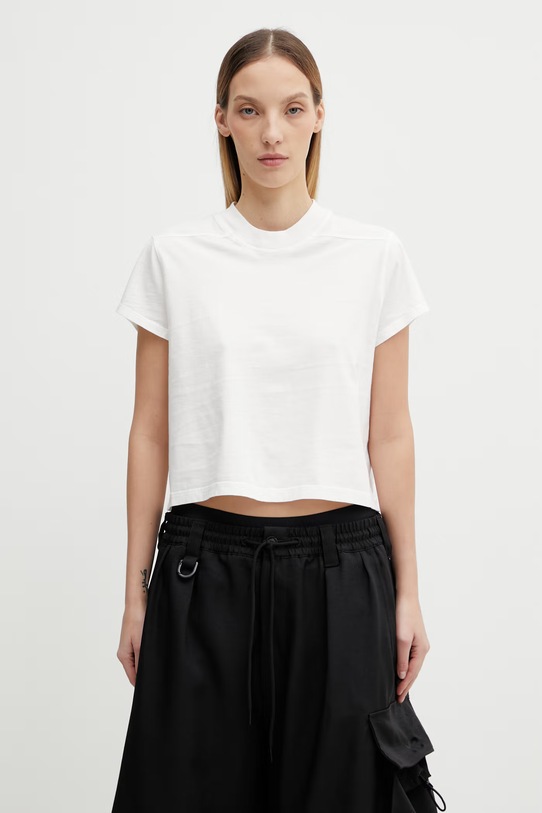 Rick Owens DRKSHDW t-shirt bawełniany Small Level gładkie biały DS01F4207.RN