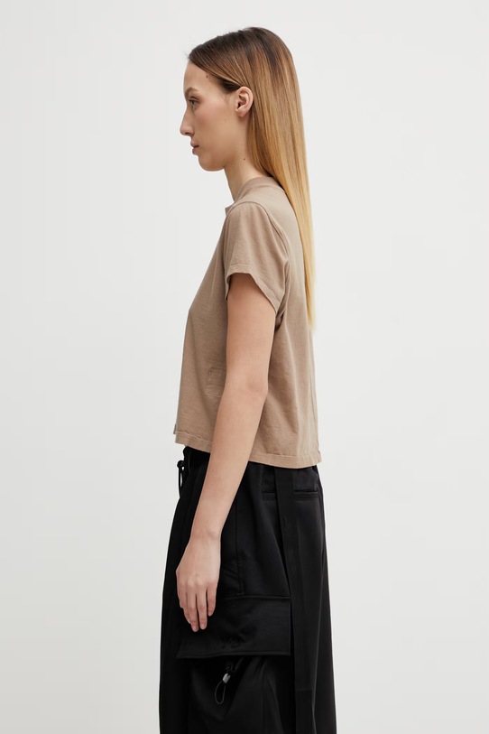 Rick Owens DRKSHDW t-shirt bawełniany Small Level DS01F4207.RN beżowy SS26