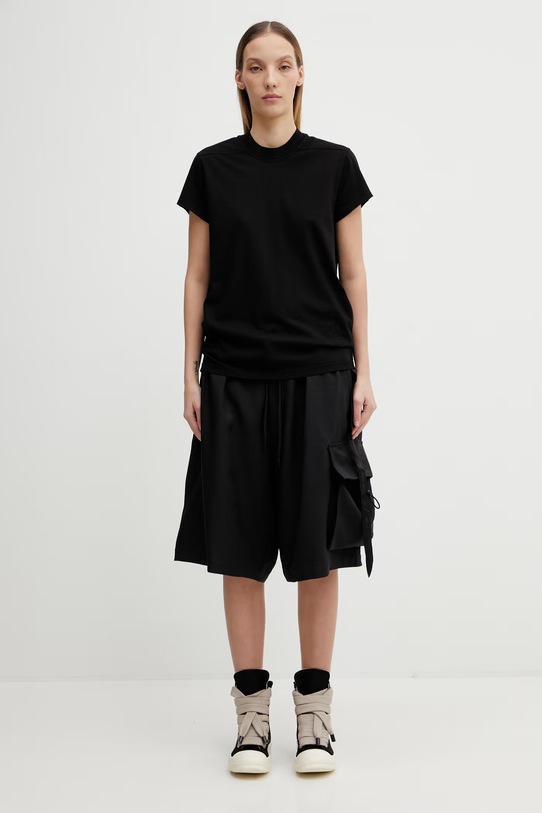 Rick Owens DRKSHDW t-shirt bawełniany Small Level DS01F4208.RN czarny