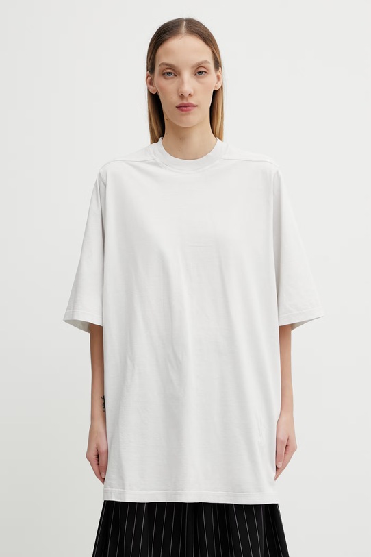 Rick Owens DRKSHDW t-shirt bawełniany Jumbo gładkie biały DS01F4204.RN