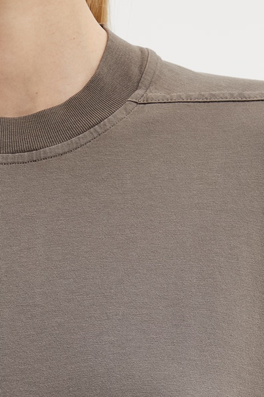 Rick Owens DRKSHDW t-shirt bawełniany Jumbo brązowy DS01F4204.RN