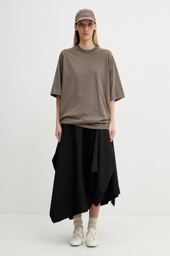 Rick Owens DRKSHDW t-shirt bawełniany Jumbo DS01F4204.RN brązowy