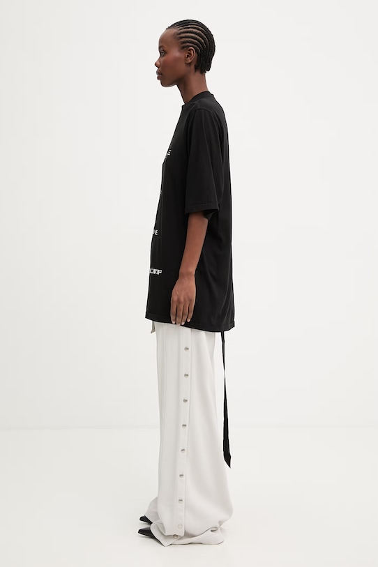 Rick Owens DRKSHDW Jumbo tricou de bumbac pentru femei DS01F4204.RNEP7 negru SS26