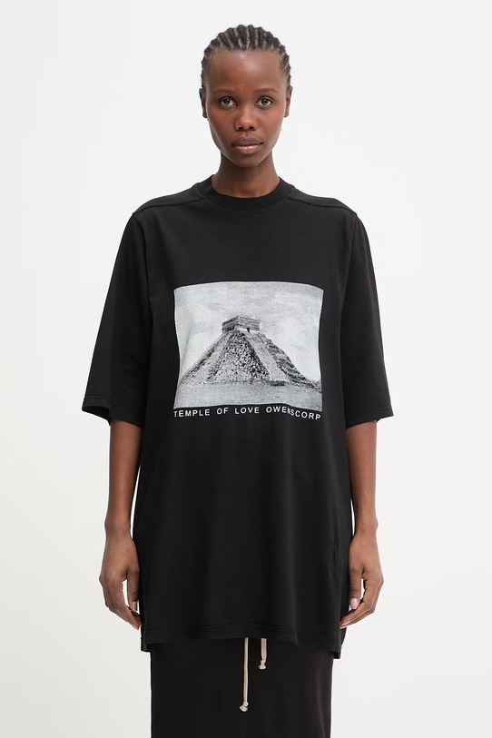 Rick Owens DRKSHDW Jumbo majica od pamuka za žene crna DS01F4204.RNEP2