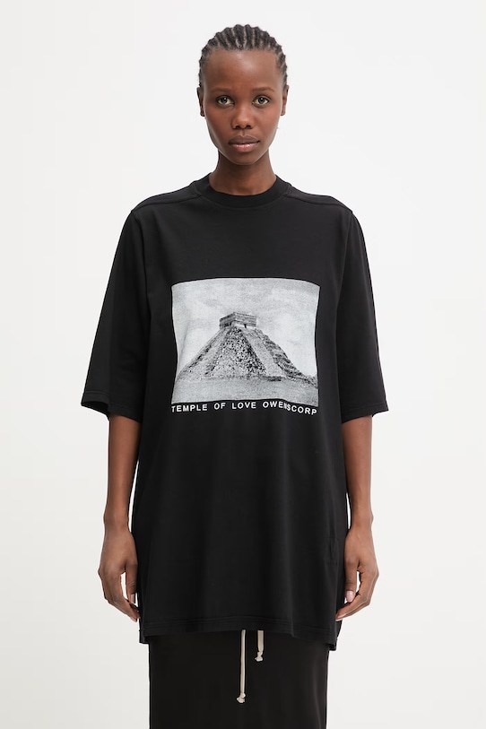 Rick Owens DRKSHDW Jumbo majica od pamuka za žene crna DS01F4204.RNEP2