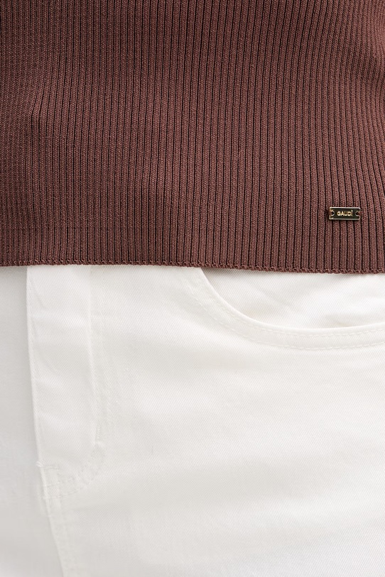 Gaudi top damski z wiskozy 611FD43007 brązowy