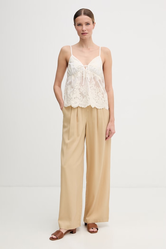 Gaudi damskie z lyocellem 611FD45029 beżowy SS26