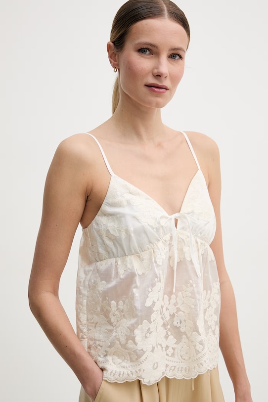 Gaudi damskie z lyocellem beżowy 611FD45029